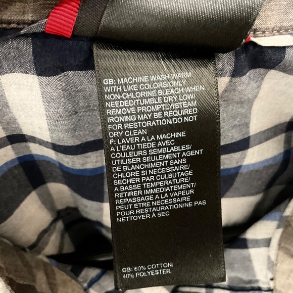 The North Face Mens Plaid Short Sleeve Shirt Snap Buttons Casual Hiking Sz L - Picture 8 of 8